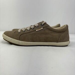Taos Star Women's Khaki Canvas Lace Up Sneakers Shoes STA-12844 Size 9